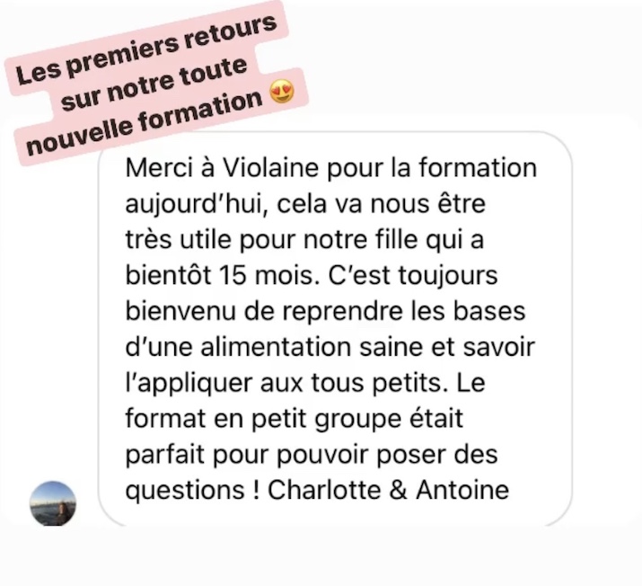 Avis formation Bambin