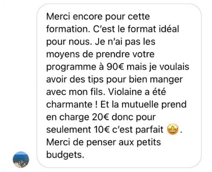 Avis formation Bambin