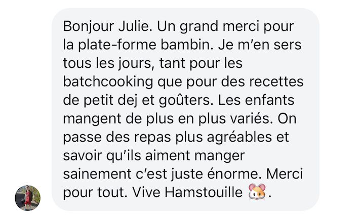 Recommandation cliente des services Hamstouille