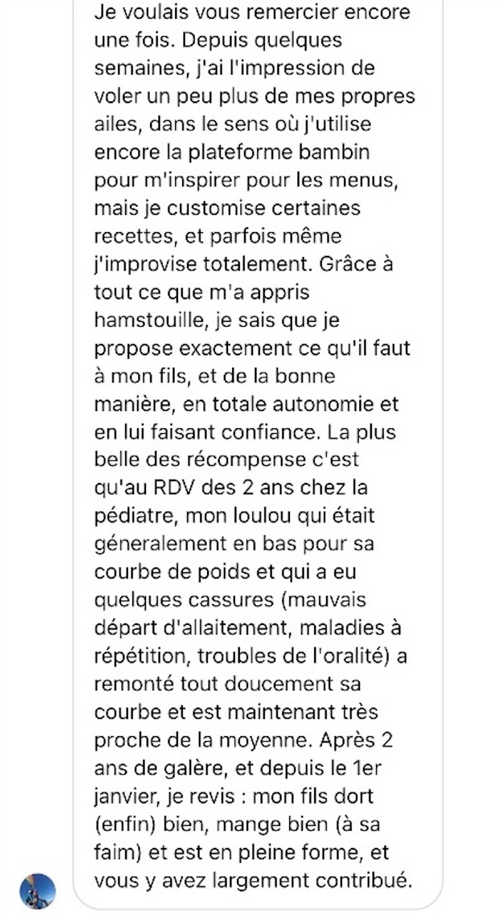 Recommandation cliente des services Hamstouille