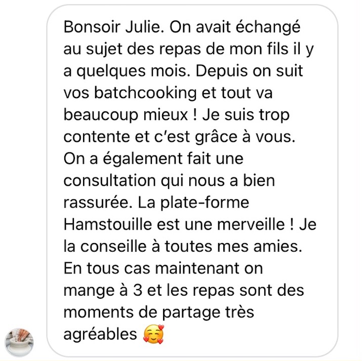 Recommandation cliente des services Hamstouille