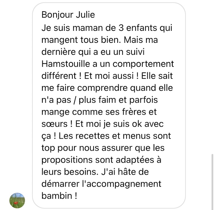 Recommandation cliente des services Hamstouille